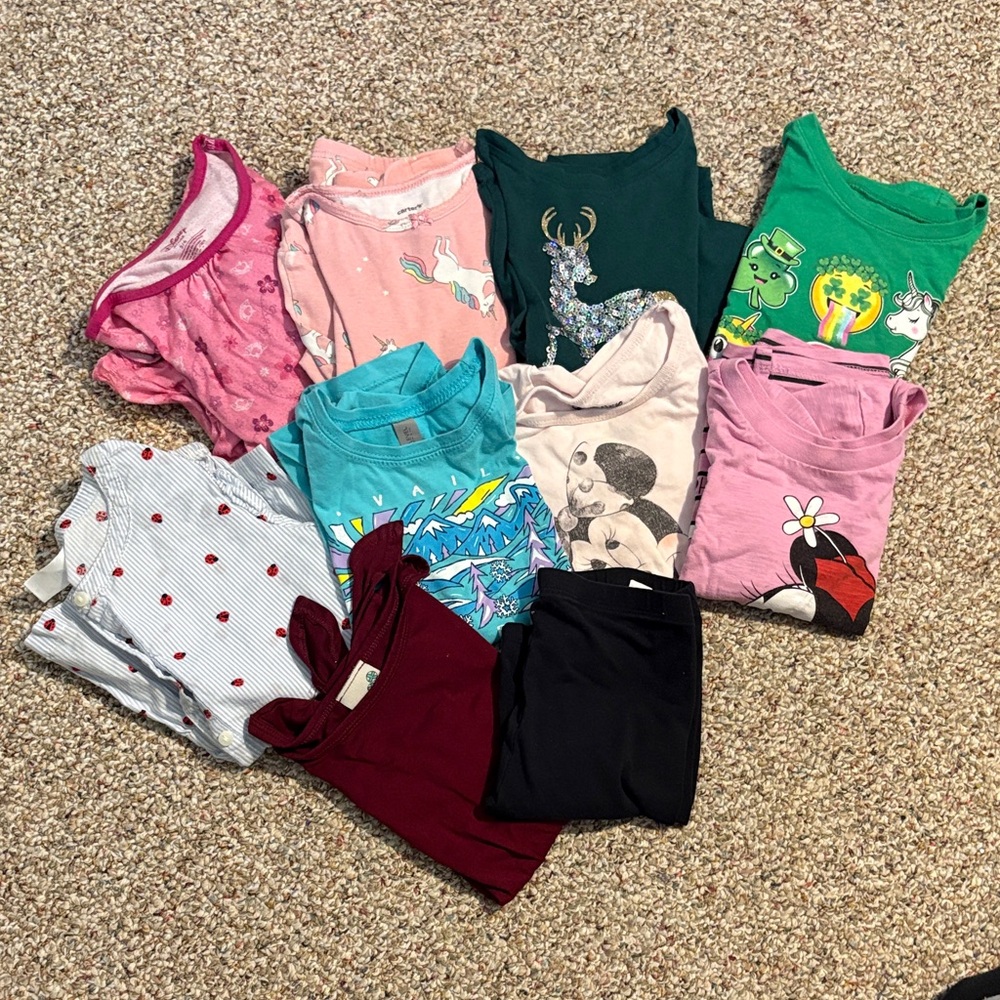 Disney Kids Pajama Tops - Pink, Green, Blue & More